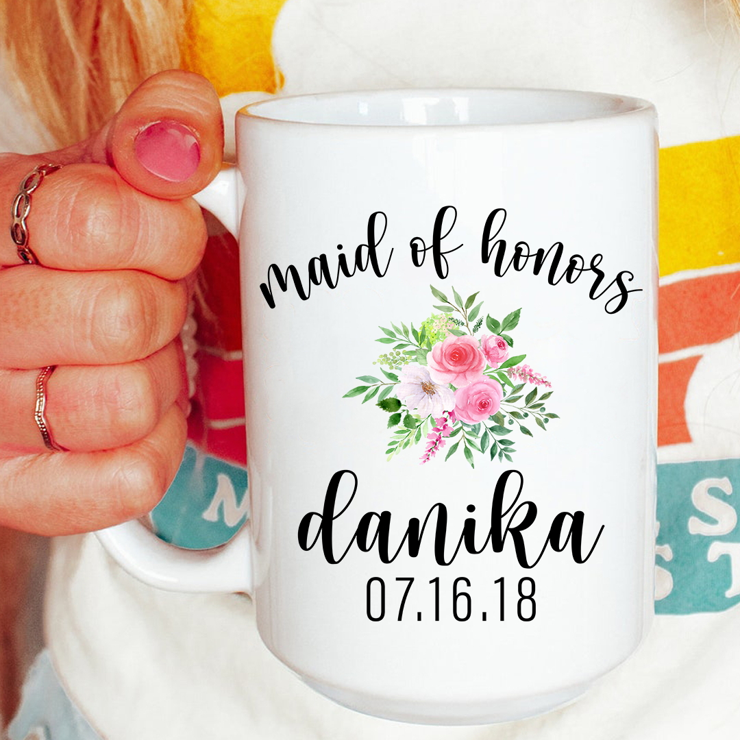 Personalized Bridesmaid Mugs