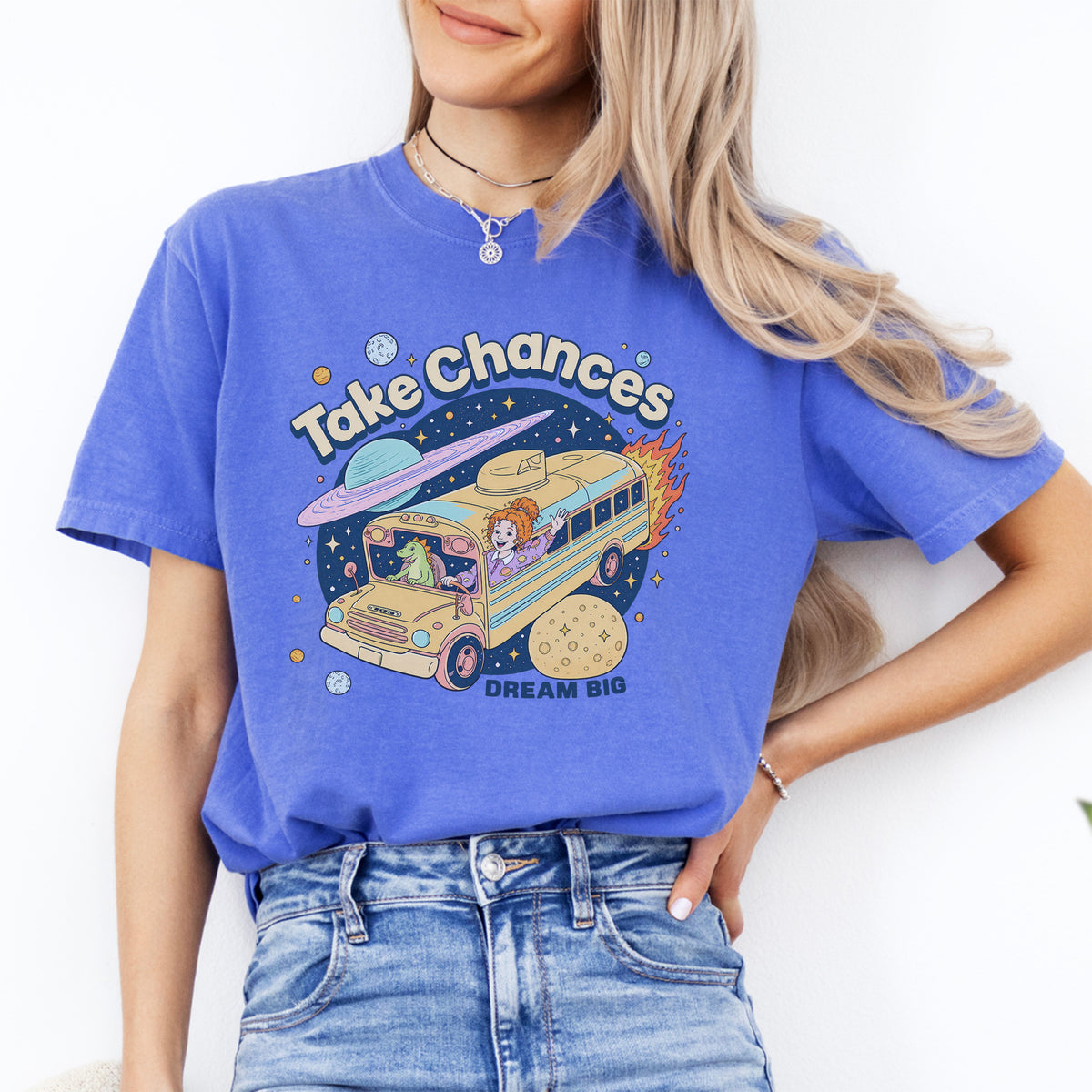 90s Science Teacher Nostalgia Graphic Top Take Chances DREAM BIG