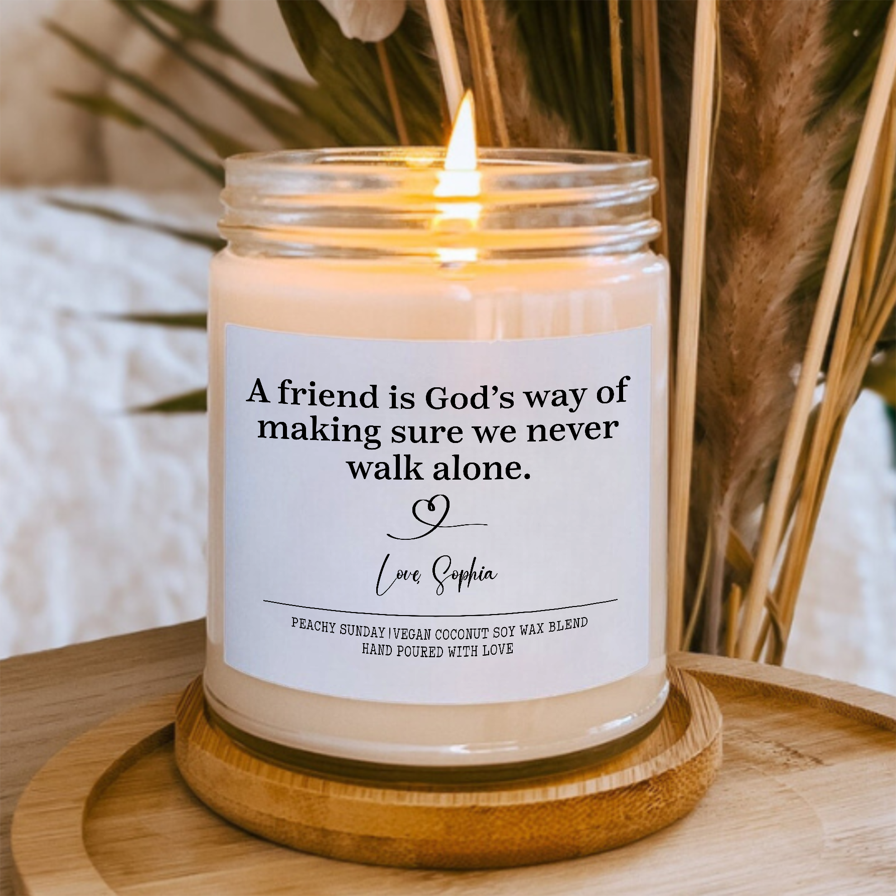 Custom A Friend Is God's Way Of Making Candle