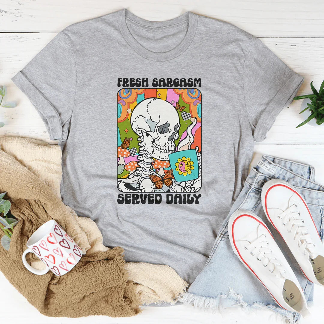 Fresh Sarcasm Served Daily Tee Athletic Heather / S Peachy Sunday T-Shirt