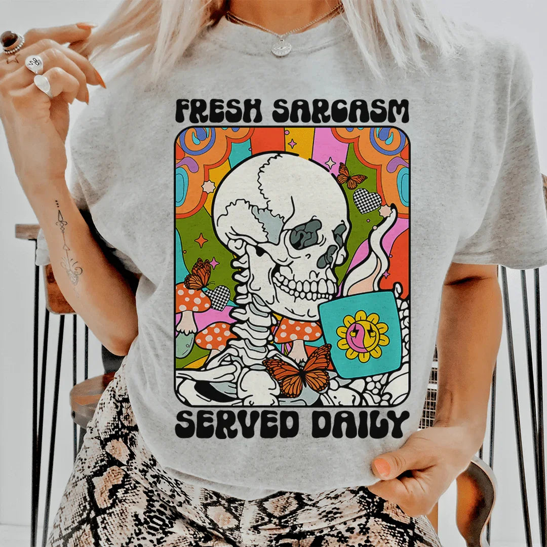 Fresh Sarcasm Served Daily Tee Athletic Heather / S Peachy Sunday T-Shirt
