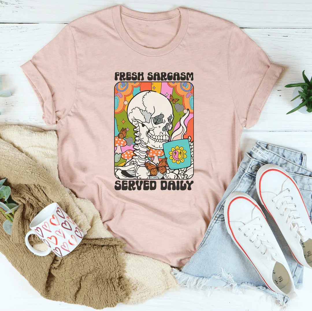 Fresh Sarcasm Served Daily Tee Heather Prism Peach / S Peachy Sunday T-Shirt