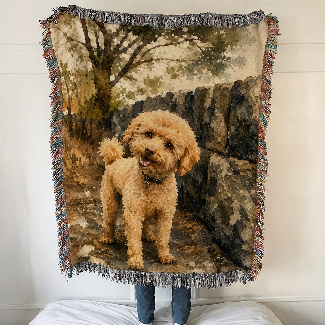 Personalized Watercolor Pet Woven Blanket