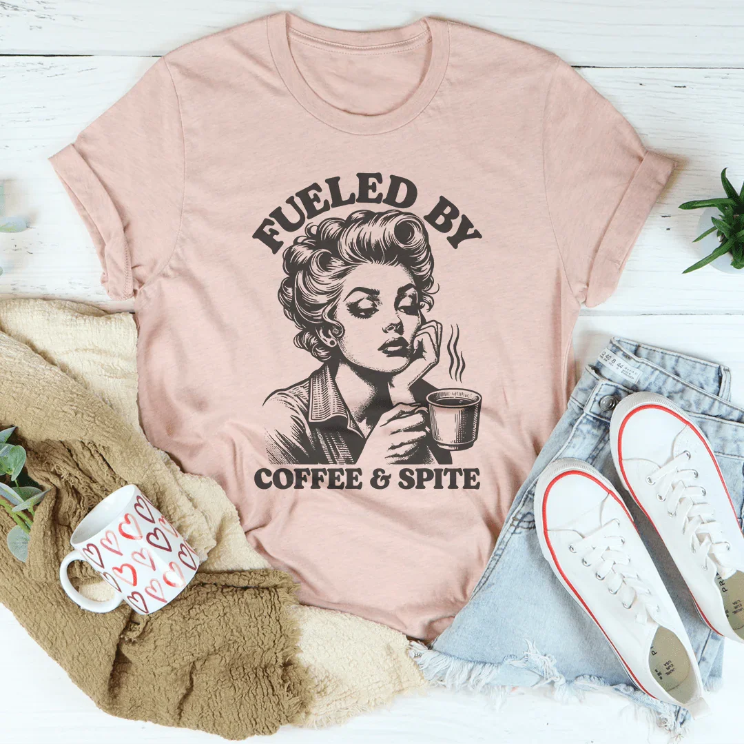 Fueled By Coffee & Spite Tee Heather Prism Peach / S Peachy Sunday T-Shirt