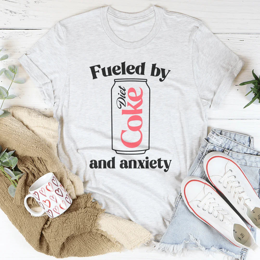 Fueled By Diet Coke & Anxiety Tee White / S Printify T-Shirt T-Shirt