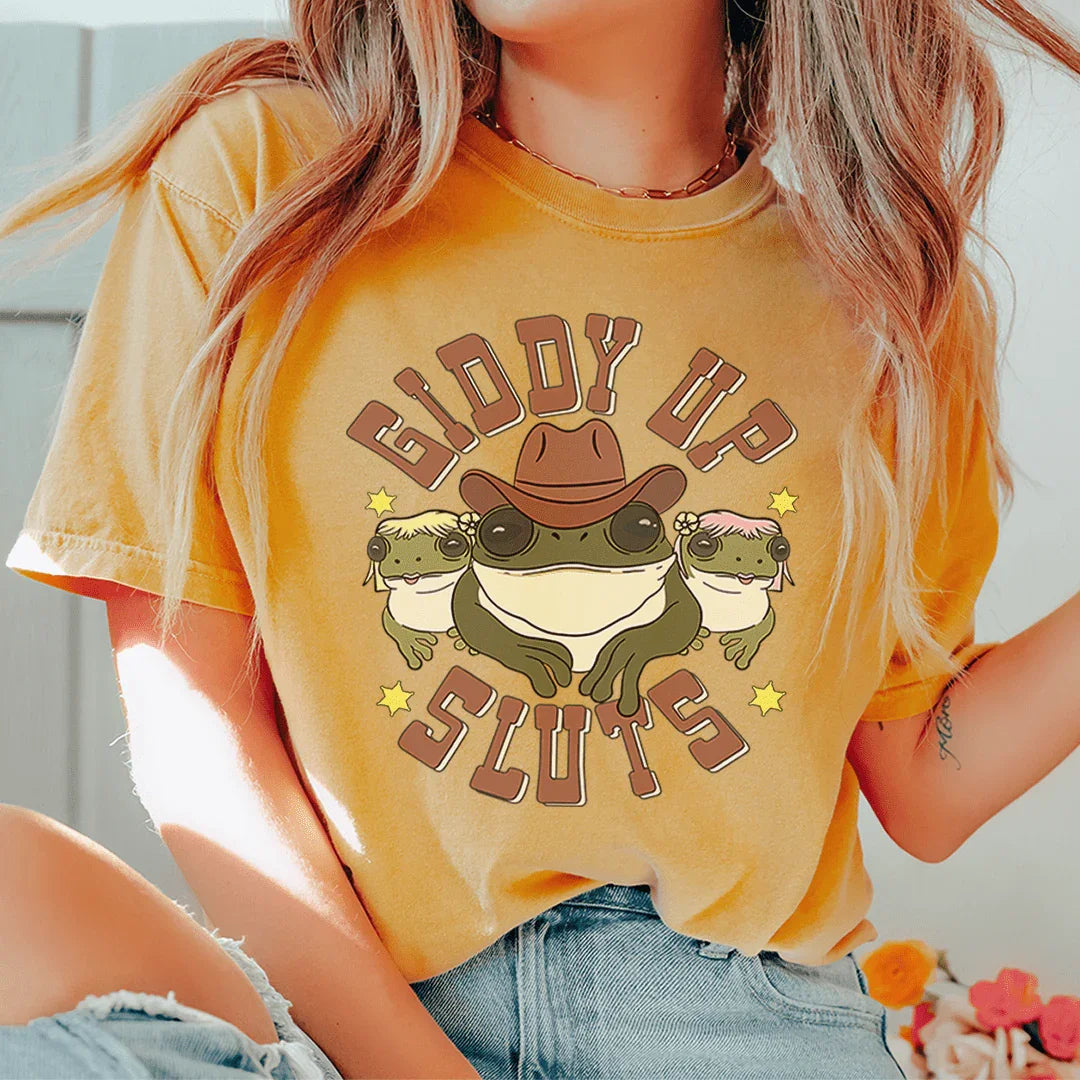 Giddy Up Tee Mustard / S Peachy Sunday T-Shirt