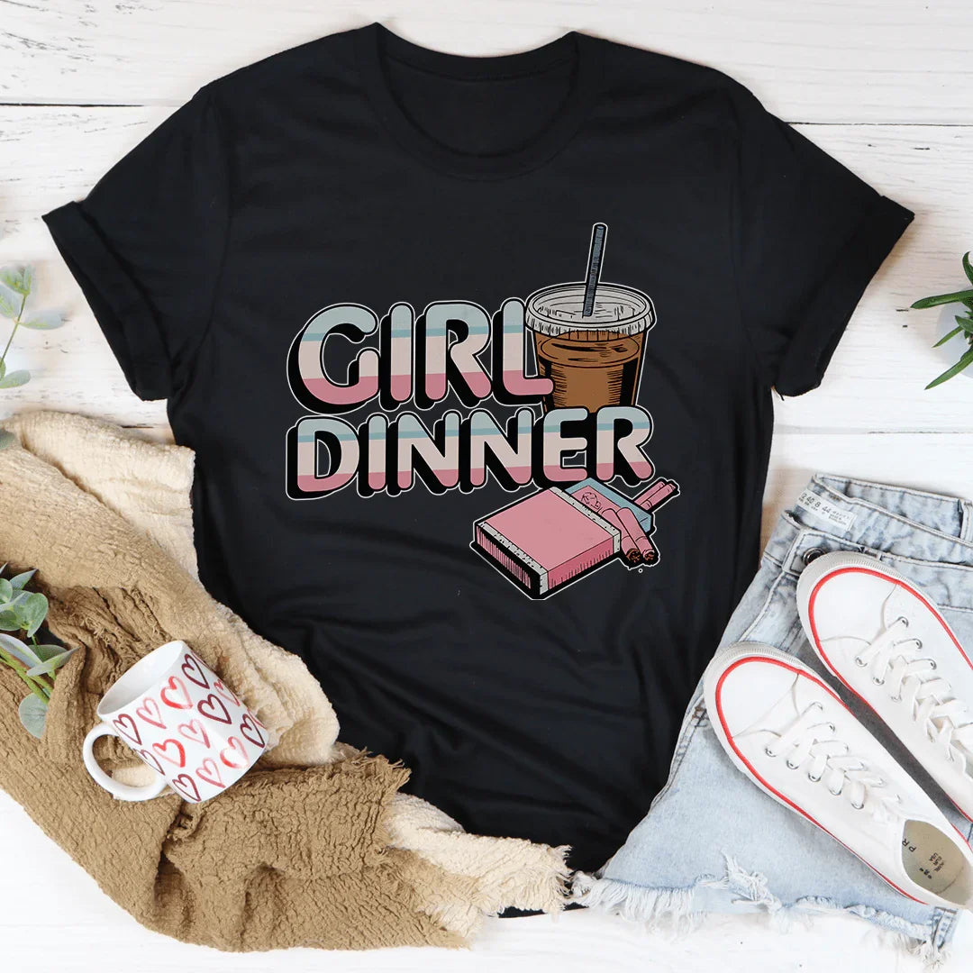 Girl Dinner Tee Black Heather / S Peachy Sunday T-Shirt