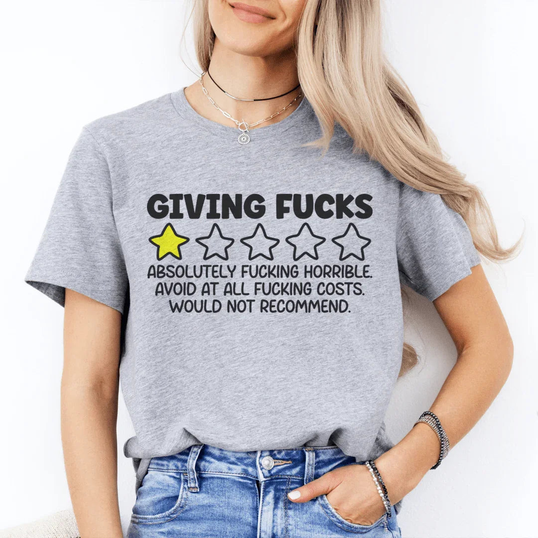 Giving F-cks Absolutely F-cking Horrible Tee Athletic Heather / S Peachy Sunday T-Shirt