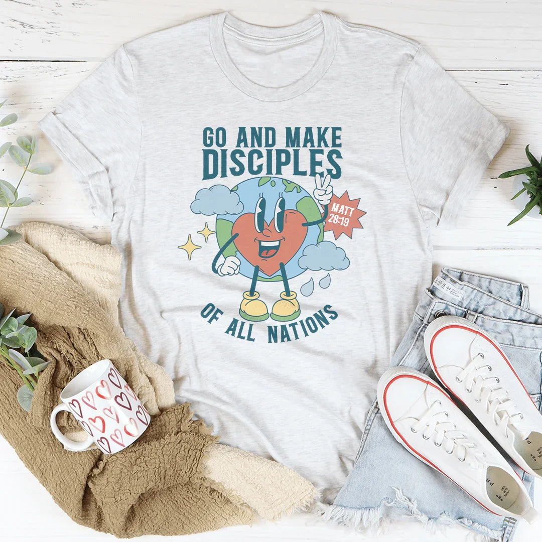 Go And Make Disciples Of All Nations Tee Ash / S Peachy Sunday T-Shirt