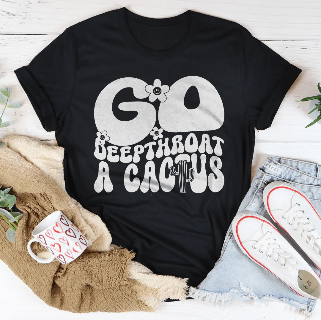 Go Deepthroat A Cactus Tee Black Heather / S Peachy Sunday T-Shirt