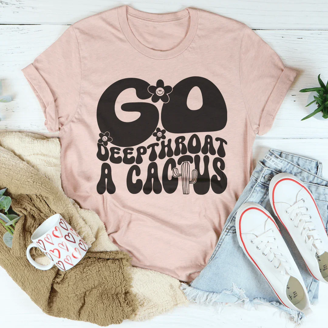 Go Deepthroat A Cactus Tee Heather Prism Peach / S Peachy Sunday T-Shirt