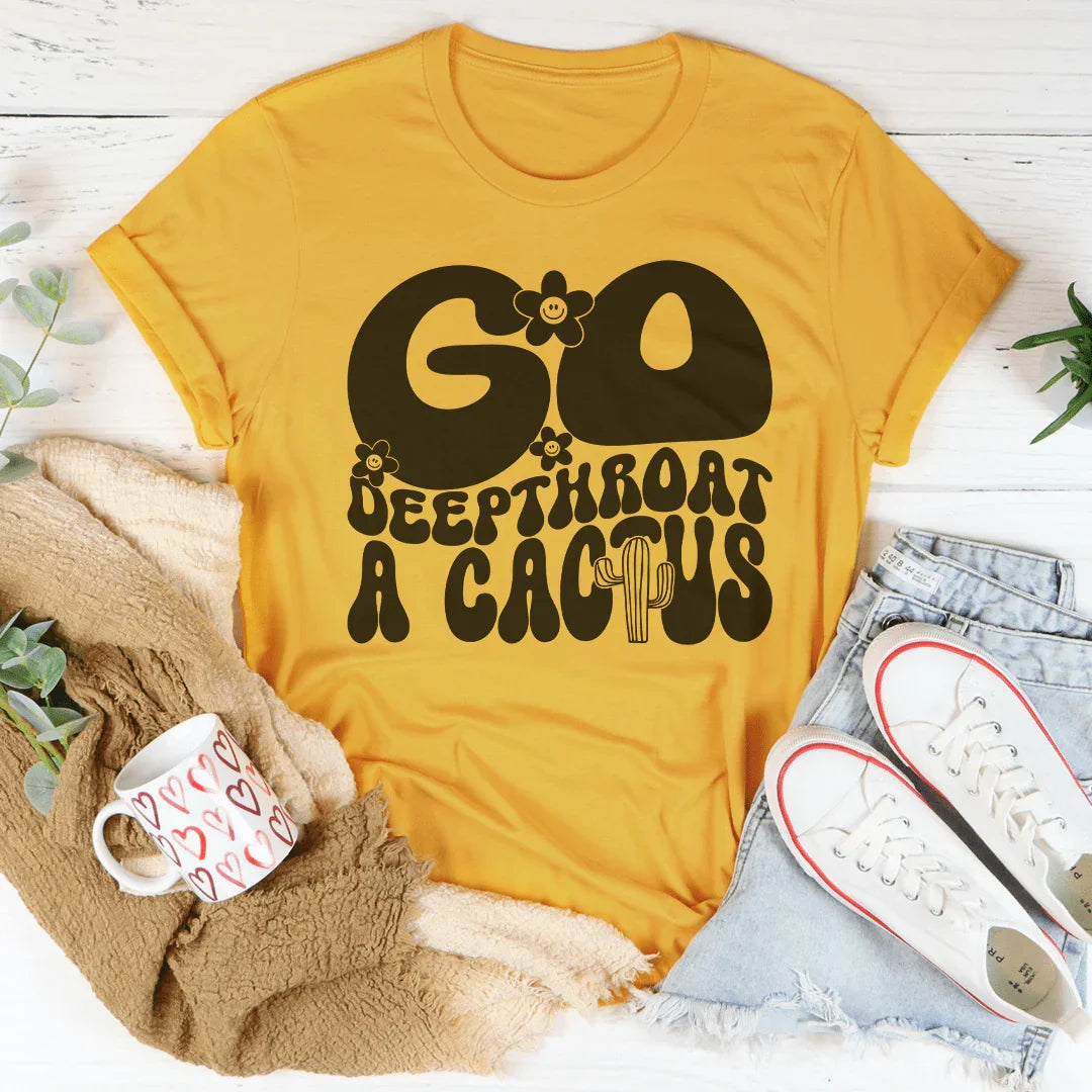 Go Deepthroat A Cactus Tee Mustard / S Peachy Sunday T-Shirt
