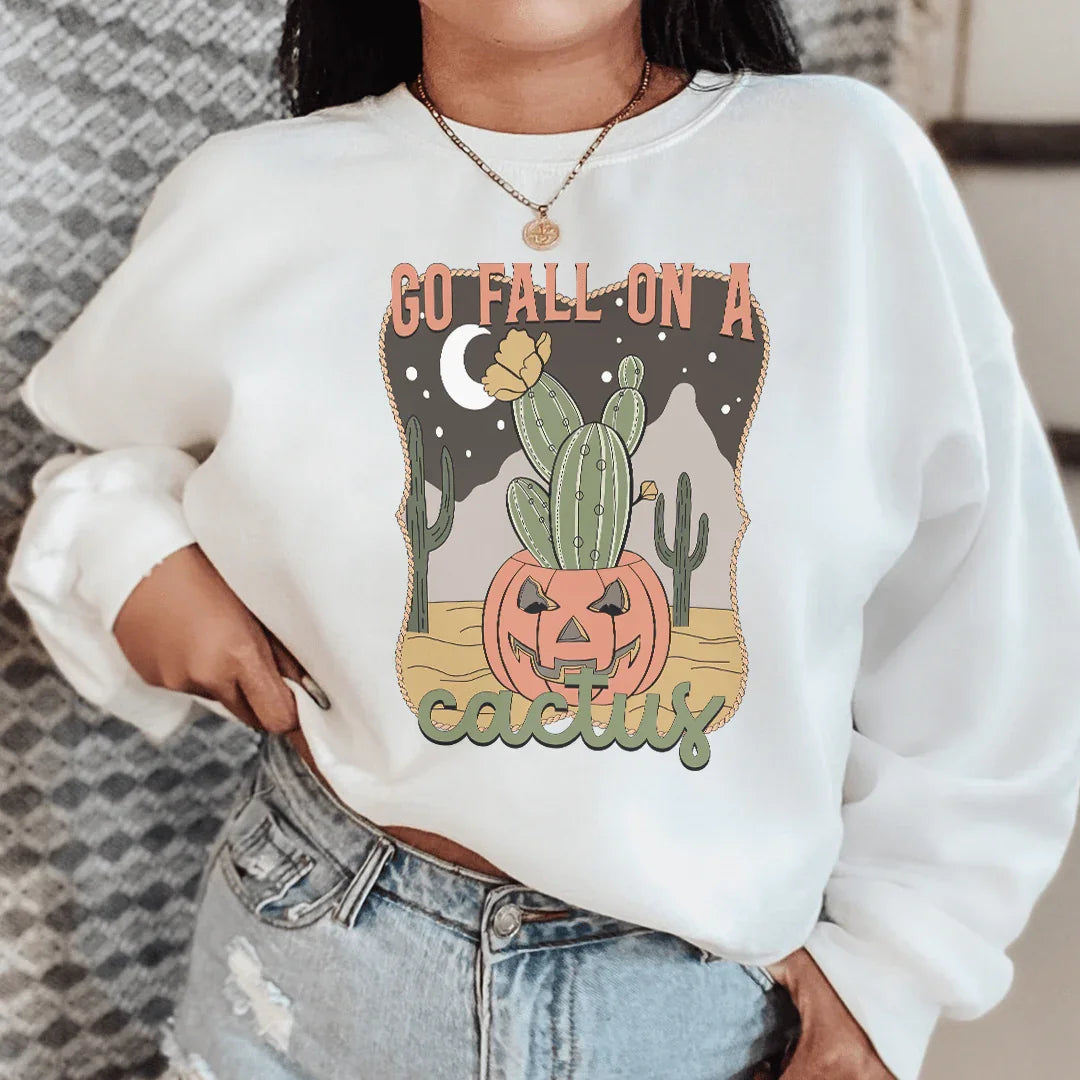 Go Fall On A Cactus Sweatshirt White / S Peachy Sunday T-Shirt