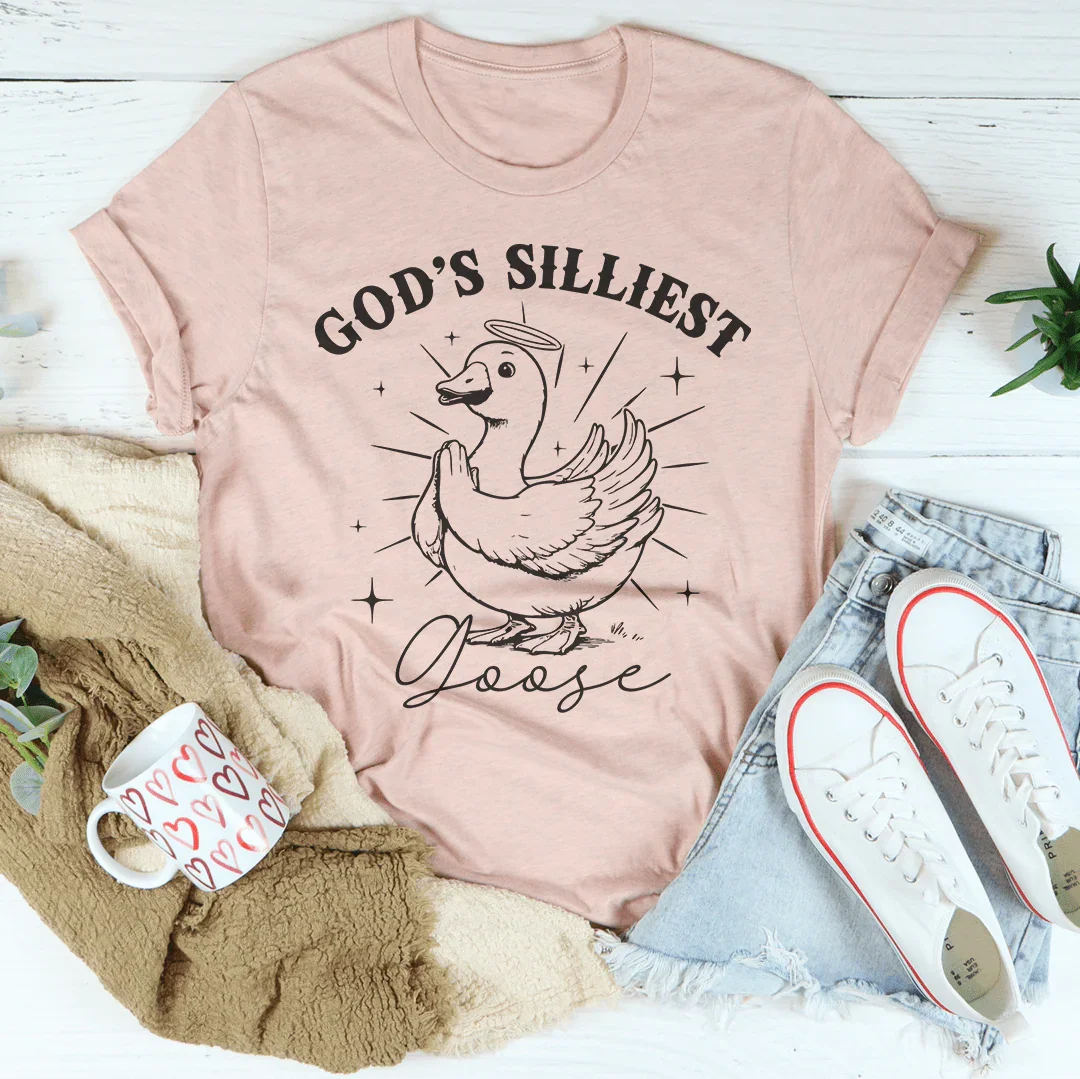 God's Silliest Goose Tee Heather Prism Peach / S Peachy Sunday T-Shirt