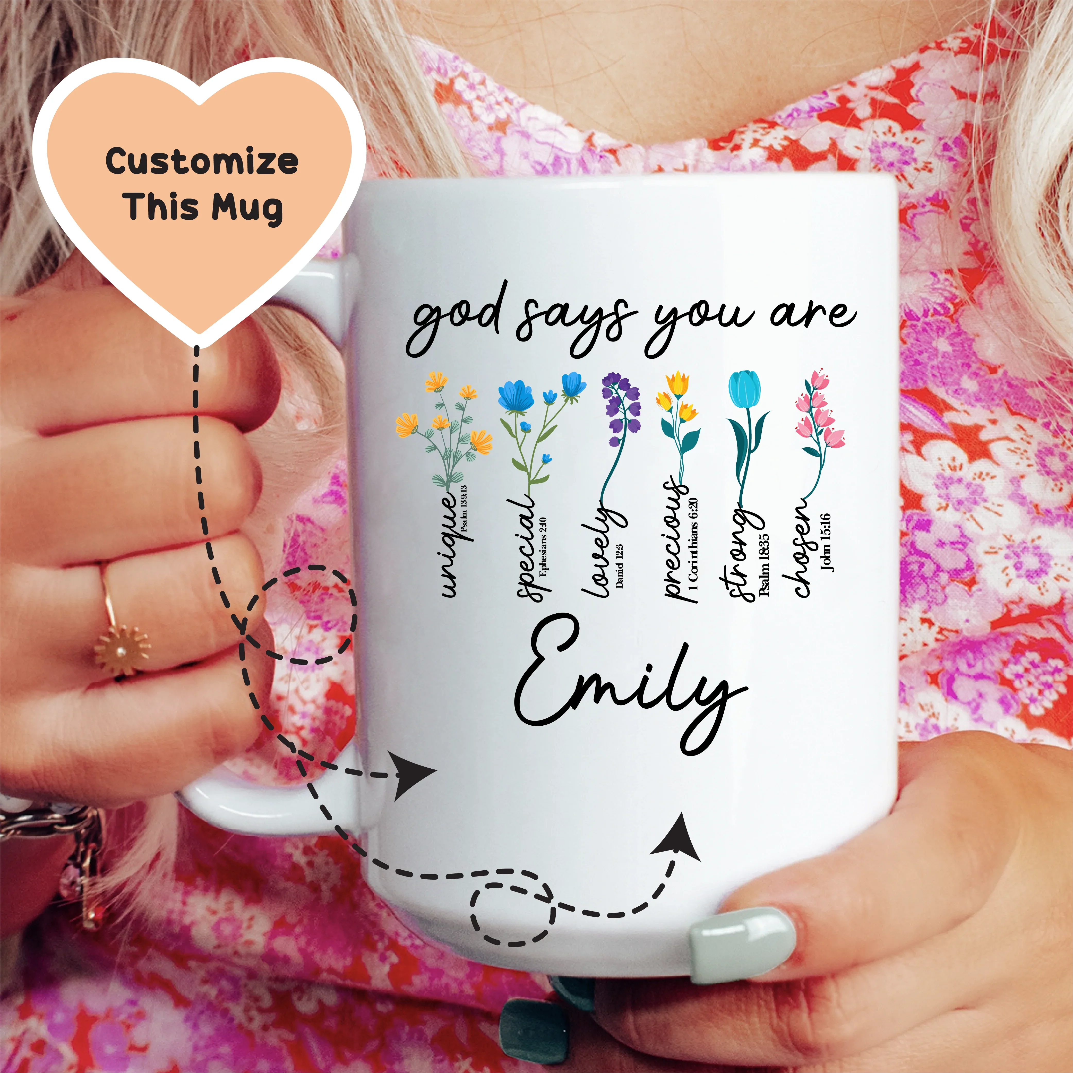 God Says You Are Custom Mug White / 15 oz printful T-Shirt