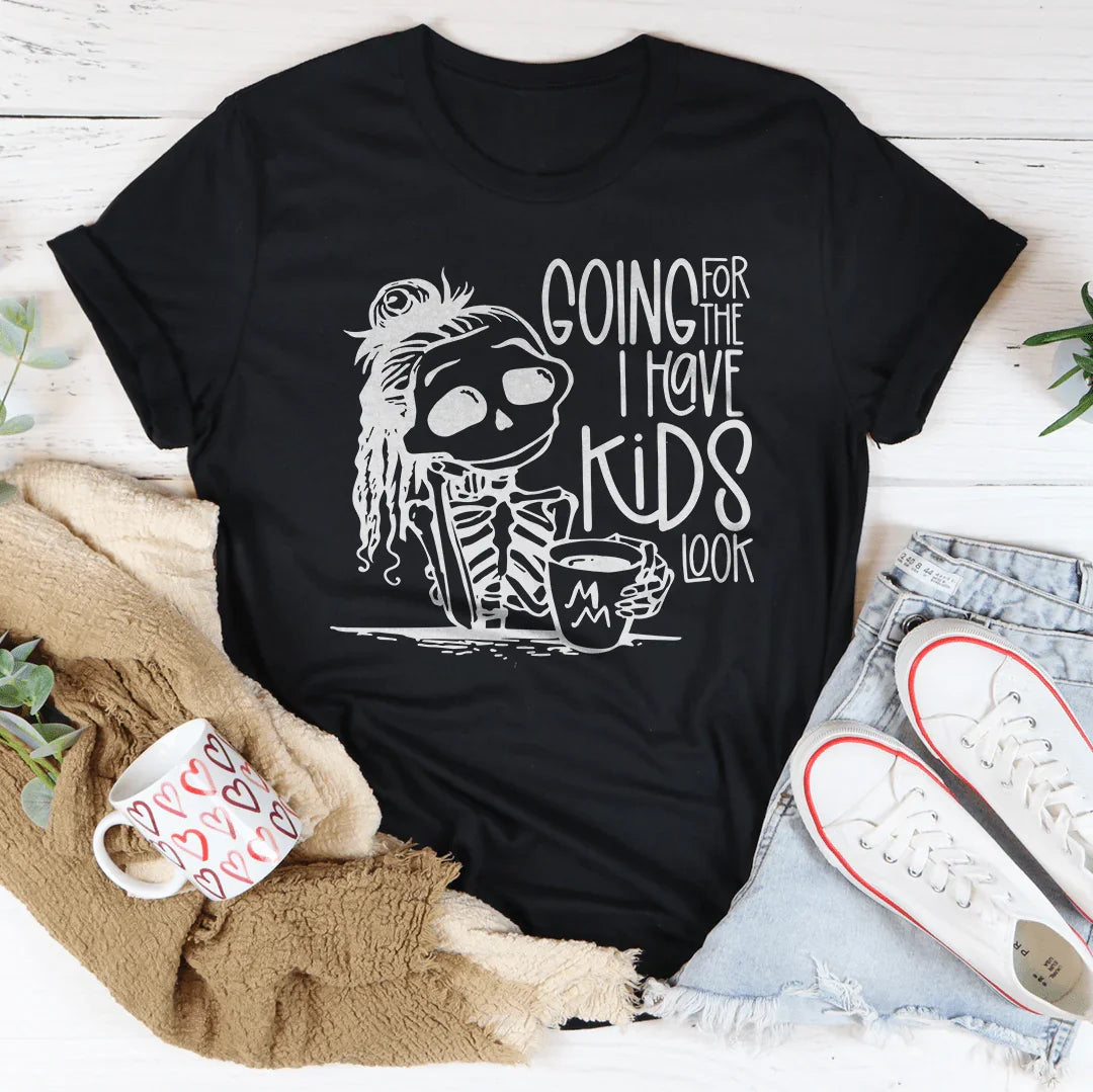 Going For The I Have Kids Look Tee Black Heather / S Peachy Sunday T-Shirt