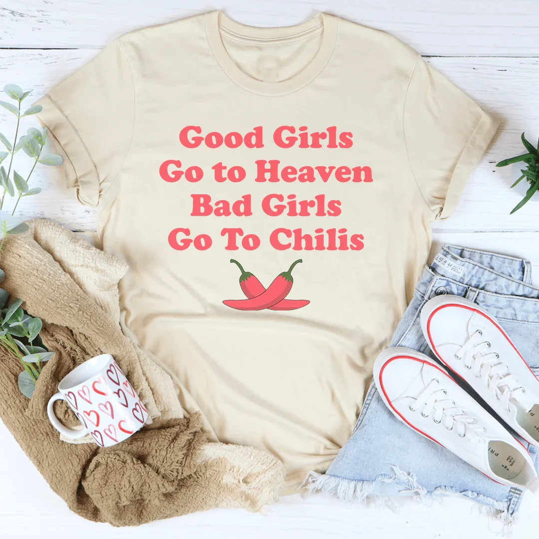 Good Girls Go To Heaven Bad Girls Go To Chilis Tee Soft Cream / S Peachy Sunday T-Shirt
