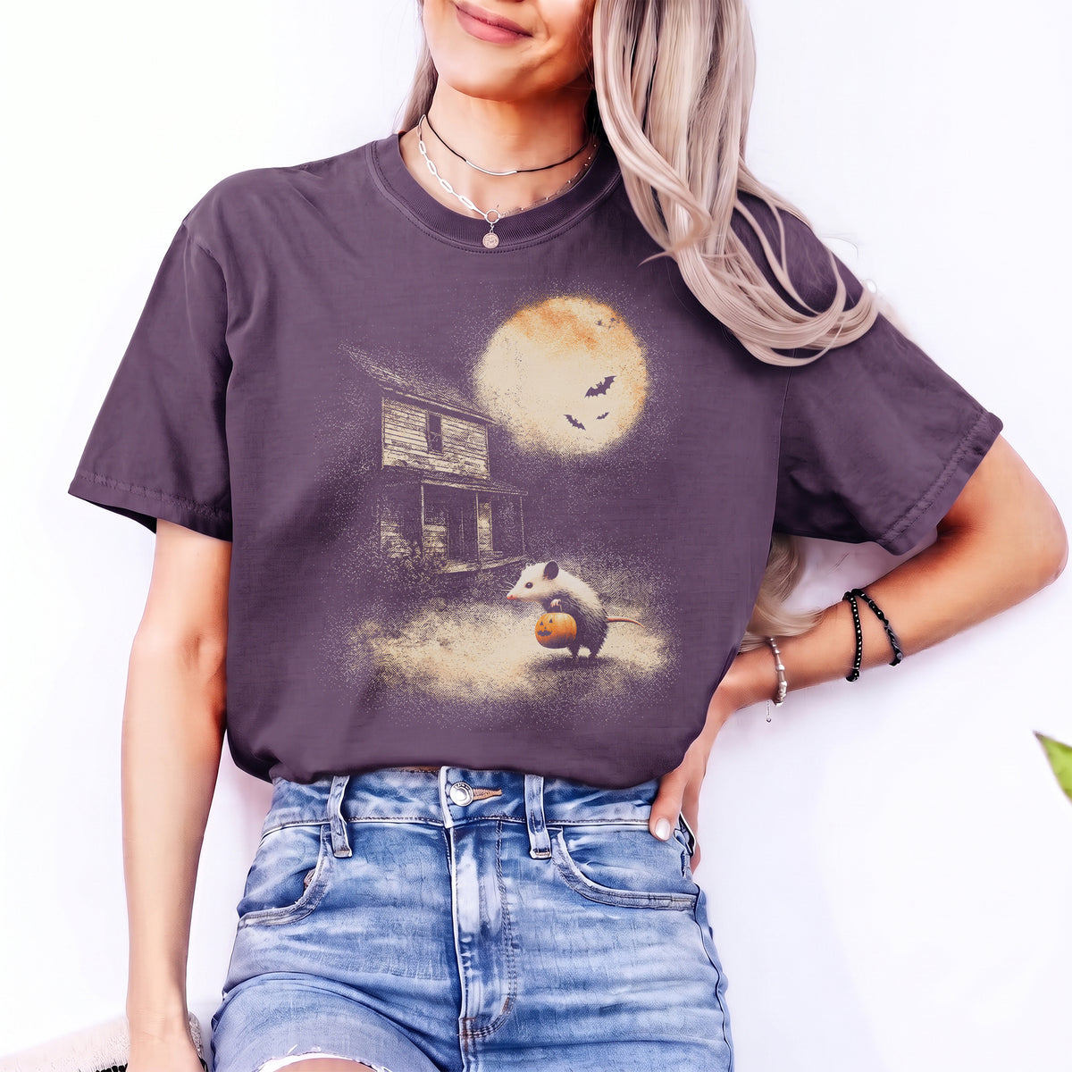 T-shirt opossum vintage d'Halloween