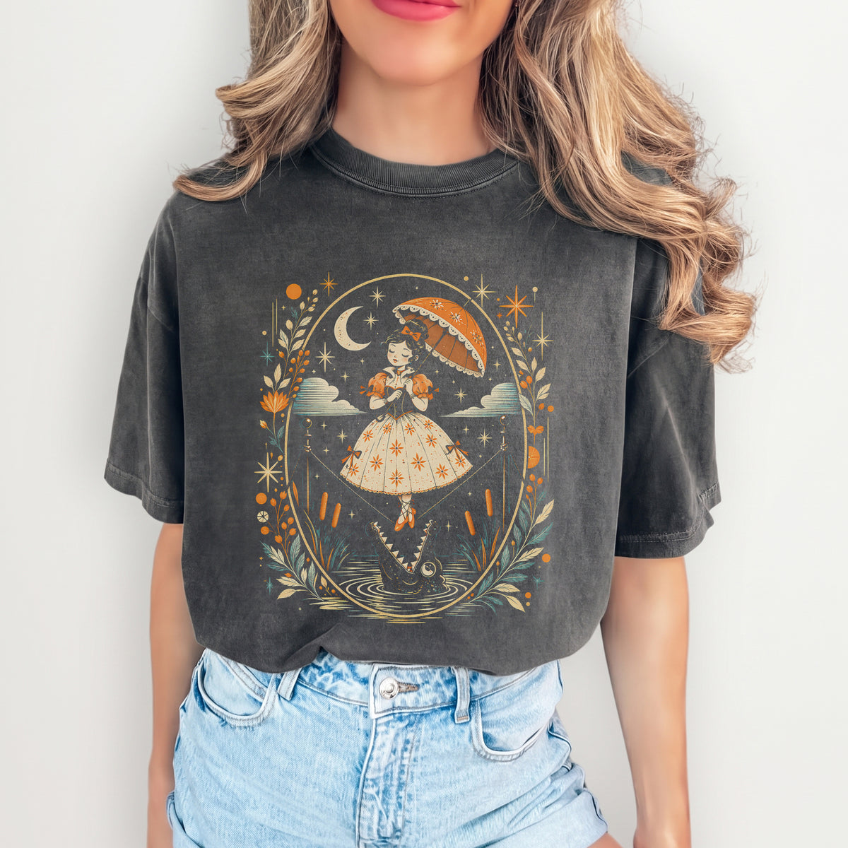 T-shirt graphique vintage « funambule »