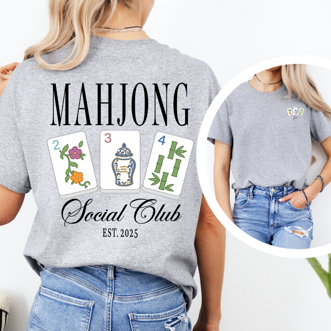 Personalized Mahjong Social Club Tee