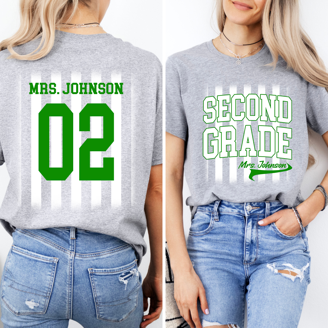 Personalized Name Number Football Tee