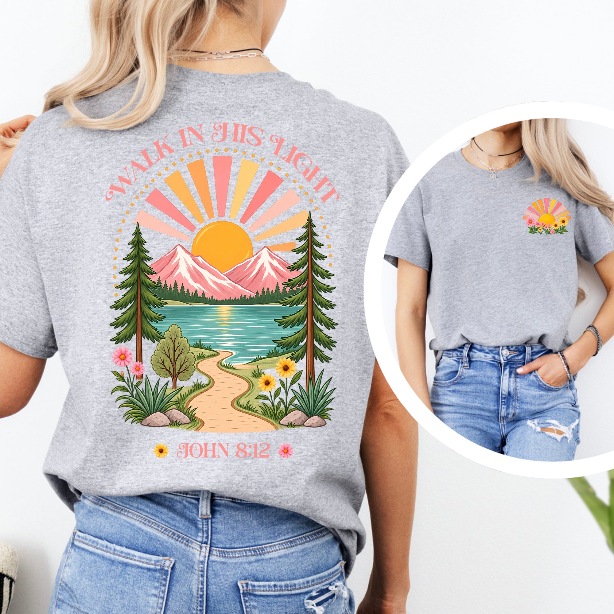 T-shirt « Marche dans Sa lumière »