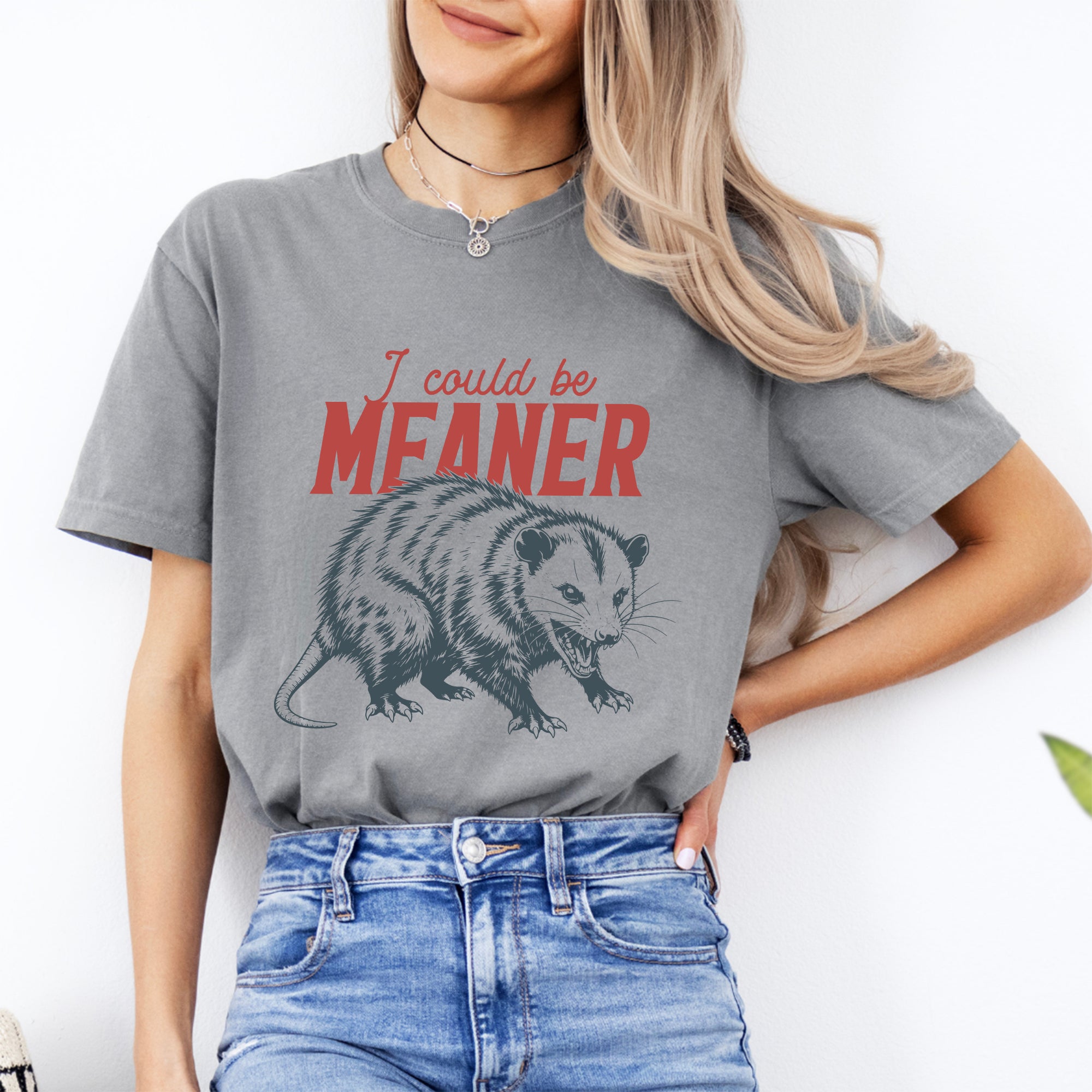 T-shirt amusant avec opossum « Je pourrais être plus méchant »
