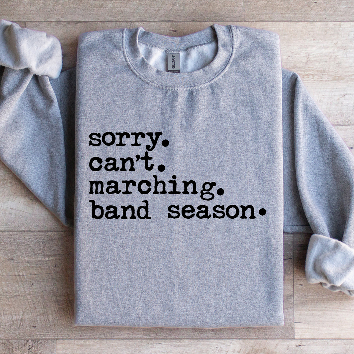 Sorry Can't Marching Band Season Band Mom Cozy Fleece Sweatshirt