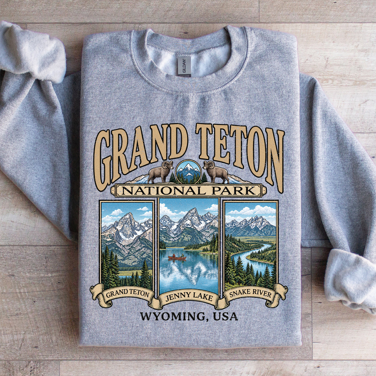 Camiseta retro del Parque Nacional Grand Teton
