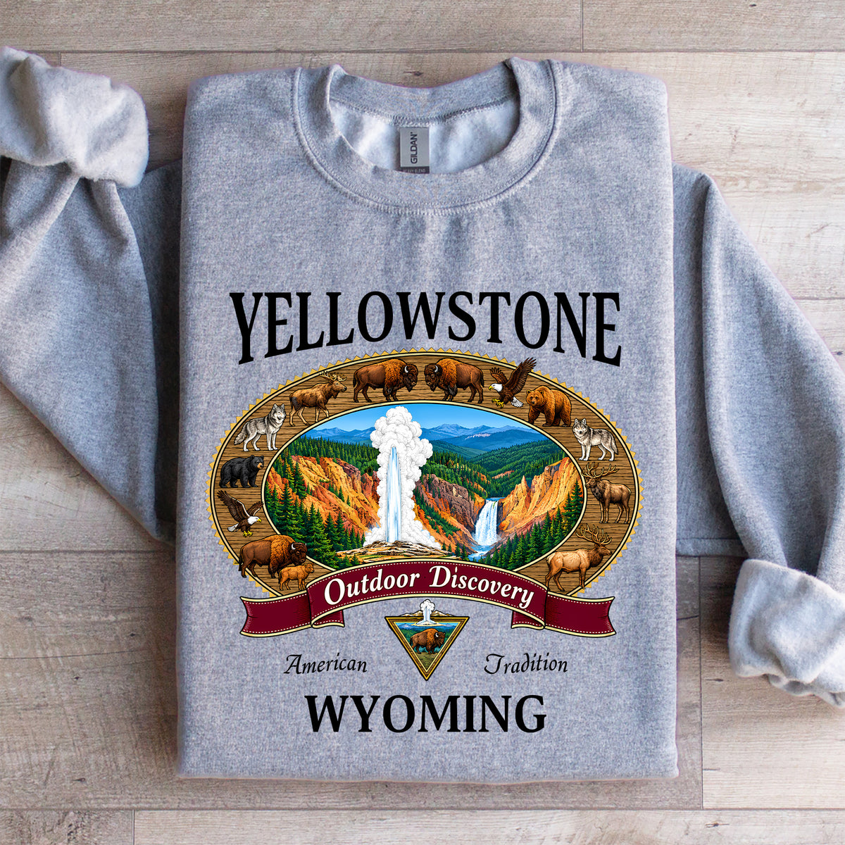 Sudadera retro del Parque Nacional de Yellowstone