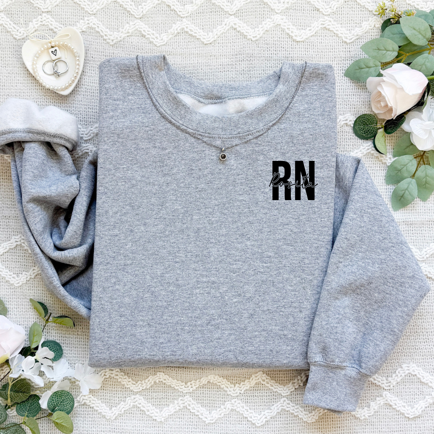 Personalized Registered Nurse Sweatshirt With Name