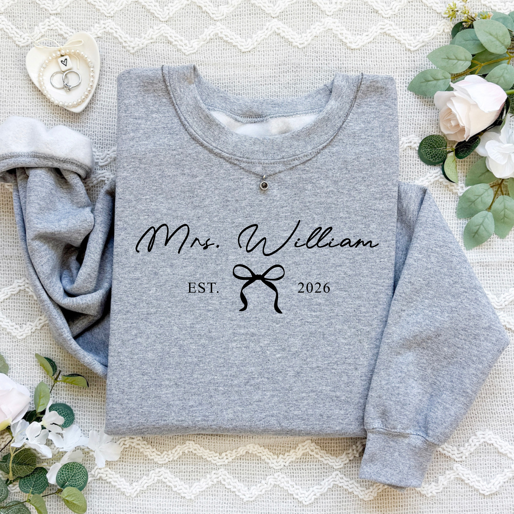 Personalize Mrs. Sweatshirt With EST Year