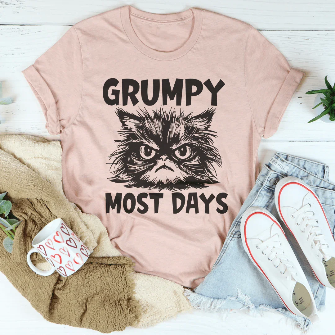 Grumpy Most Days Tee Heather Prism Peach / S Peachy Sunday T-Shirt