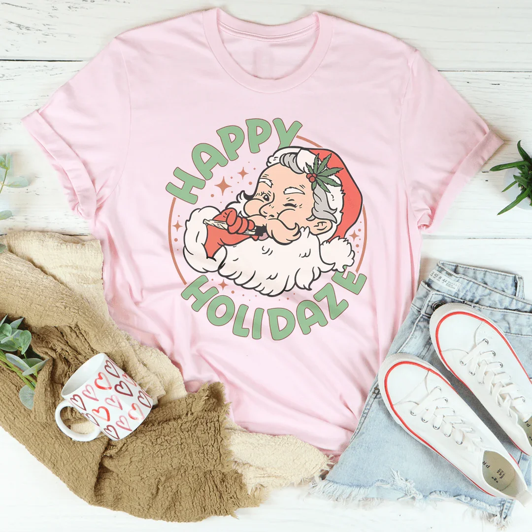 Happy Holidaze Tee Pink / S Peachy Sunday T-Shirt