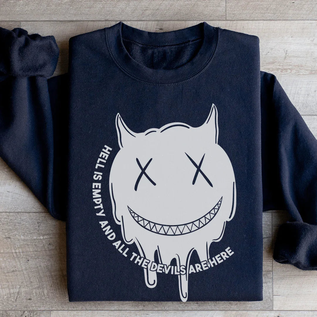 Hell Is Empty Sweatshirt Black / S Peachy Sunday T-Shirt