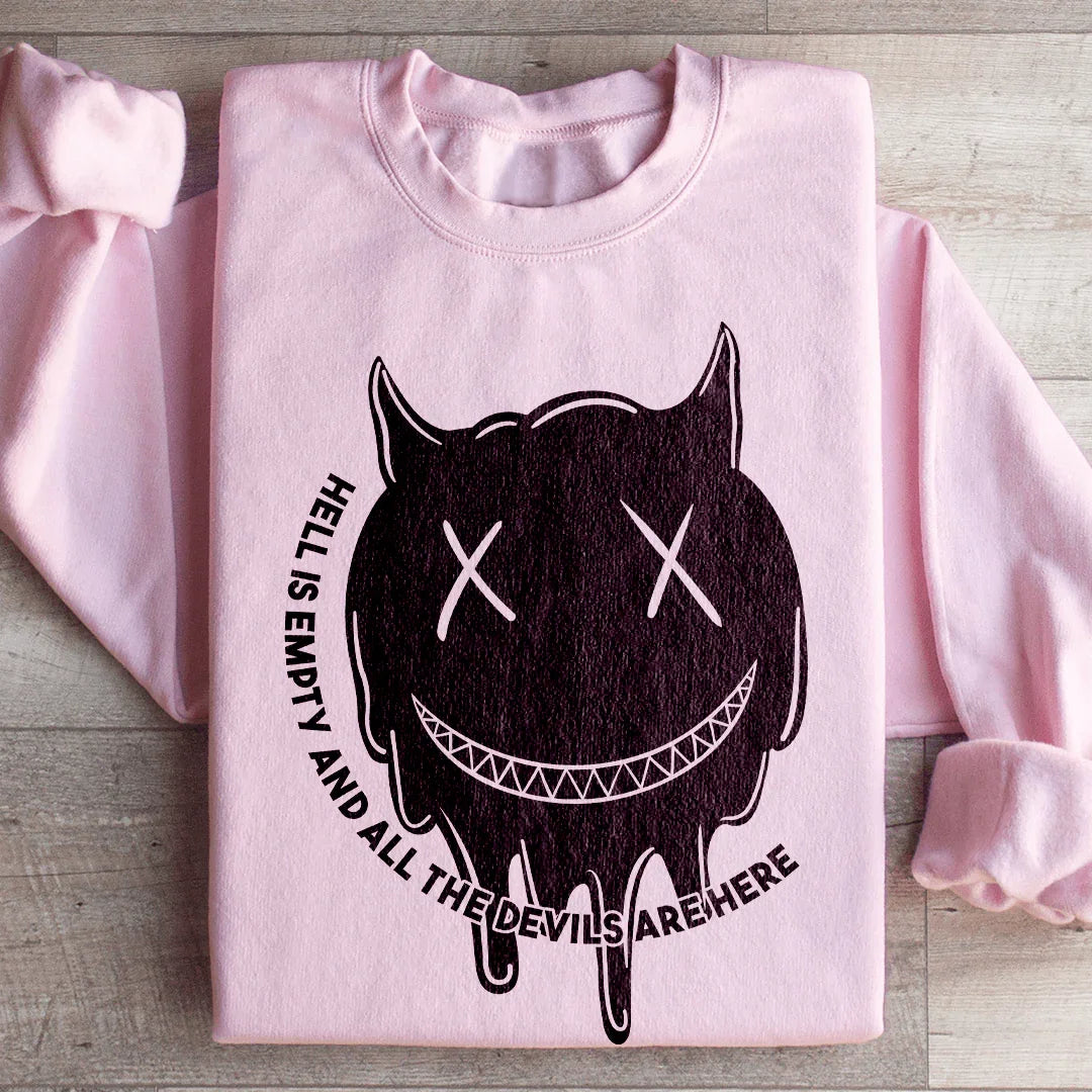 Hell Is Empty Sweatshirt Light Pink / S Peachy Sunday T-Shirt