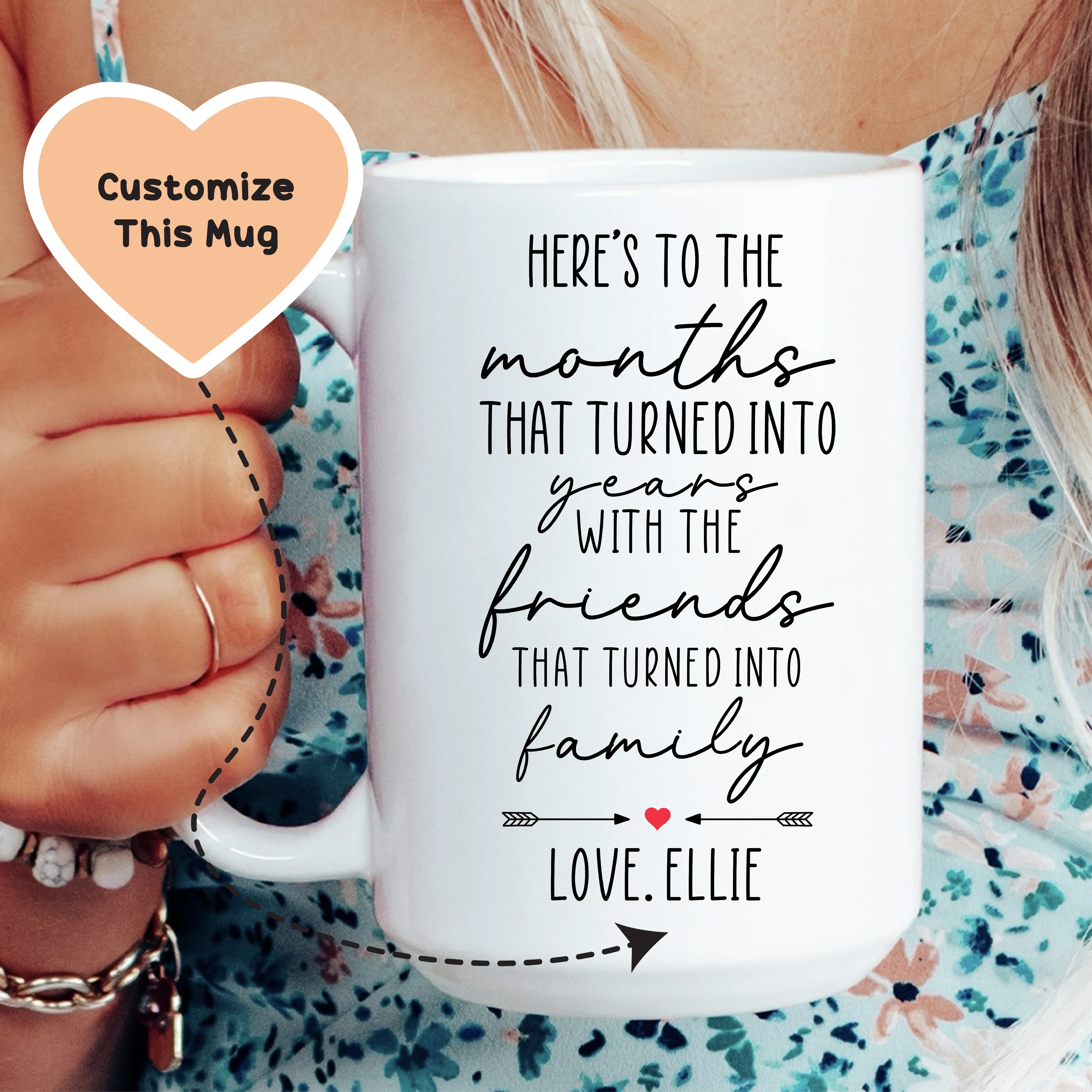 Here's To The Months That Turned Into Years Custom Mug White / 15 oz printful T-Shirt