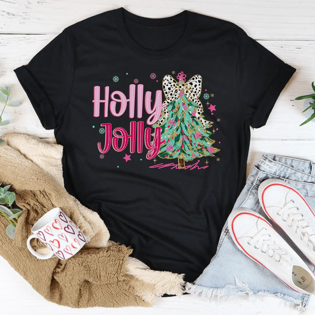 Holly Jolly Tee Black Heather / S Peachy Sunday T-Shirt