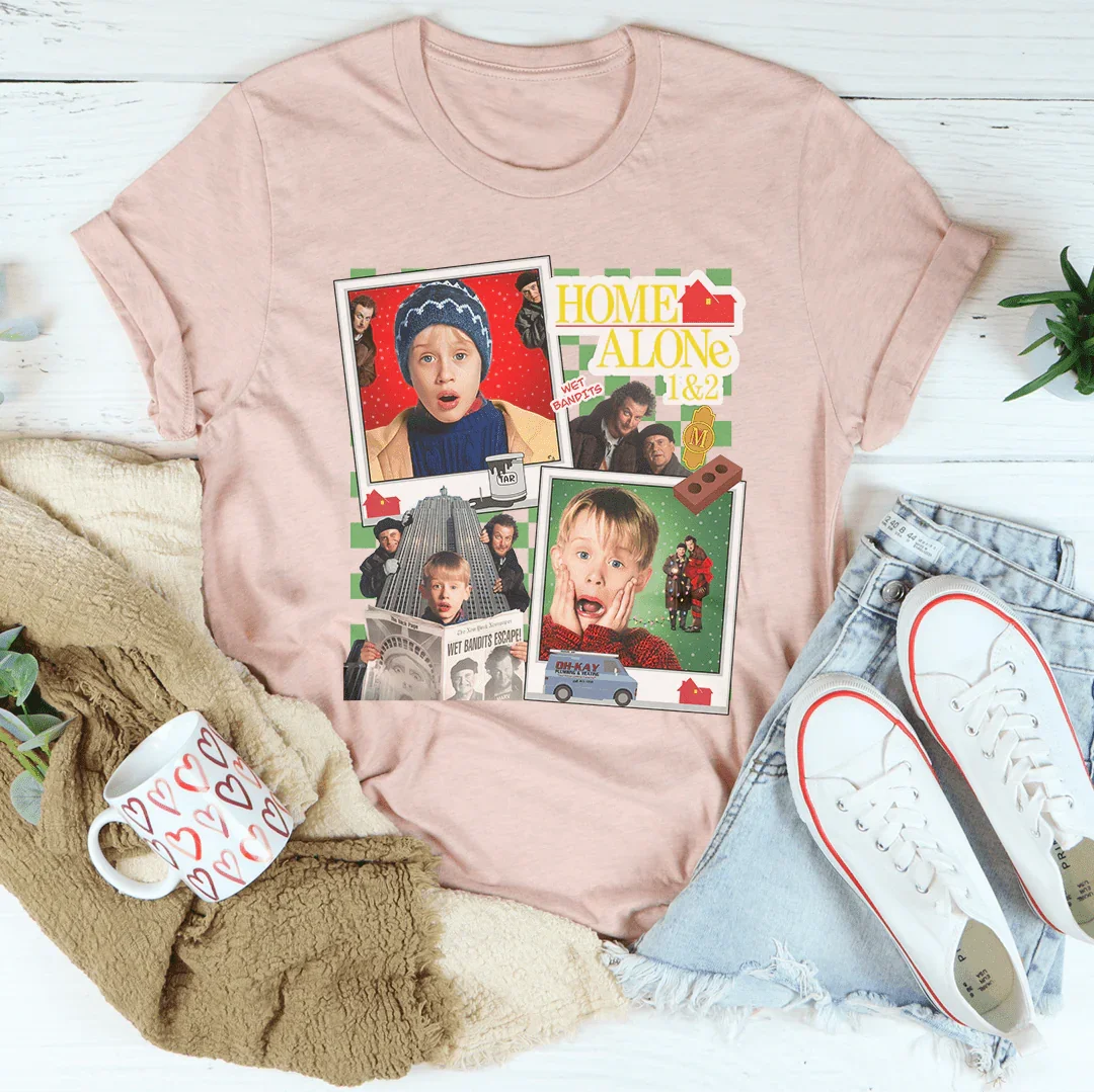 Home Alone Tee Heather Peach / S Printify T-Shirt T-Shirt