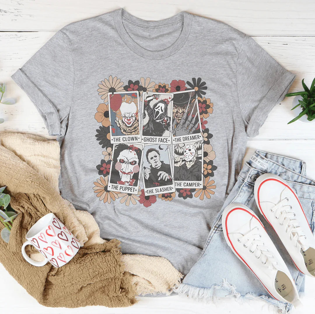 Horror Characters Tarot Tee Athletic Heather / S Printify T-Shirt T-Shirt