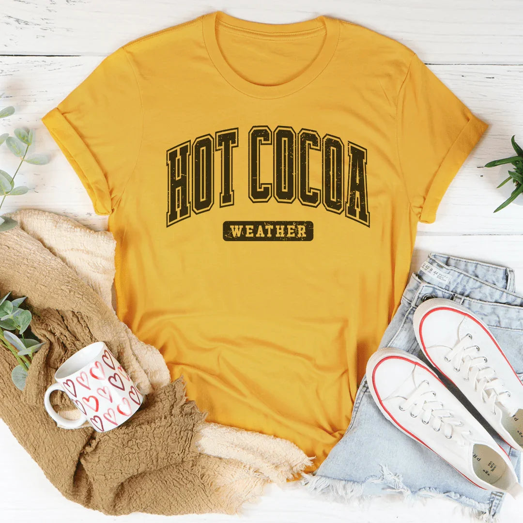 Hot Cocoa Weather Tee Mustard / S Peachy Sunday T-Shirt
