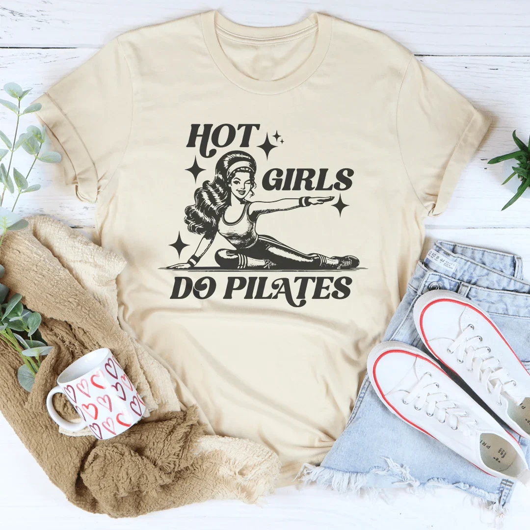Hot Girls Do Pilates Tee Soft Cream / S Peachy Sunday T-Shirt
