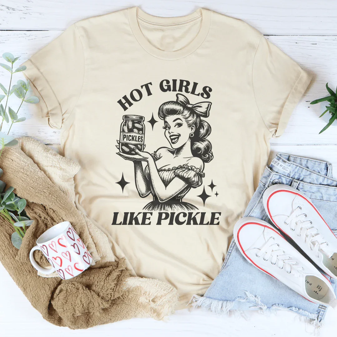 Hot Girls Like Pickle Tee Soft Cream / S Peachy Sunday T-Shirt