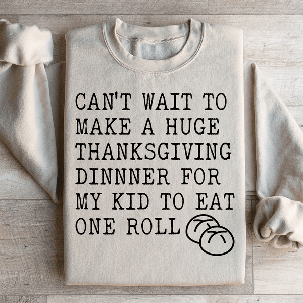 Huge Thanksgiving Dinner Sweatshirt Sand / S Peachy Sunday T-Shirt