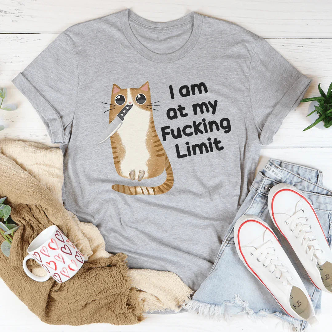 I Am At My F-cking Limit Tee Athletic Heather / S Peachy Sunday T-Shirt