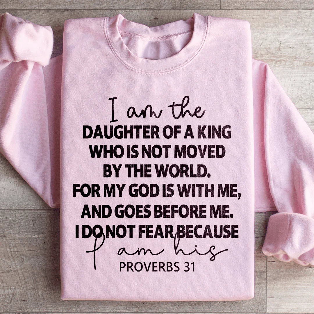 I Am The Daughter Of A King Sweatshirt Light Pink / S Peachy Sunday T-Shirt