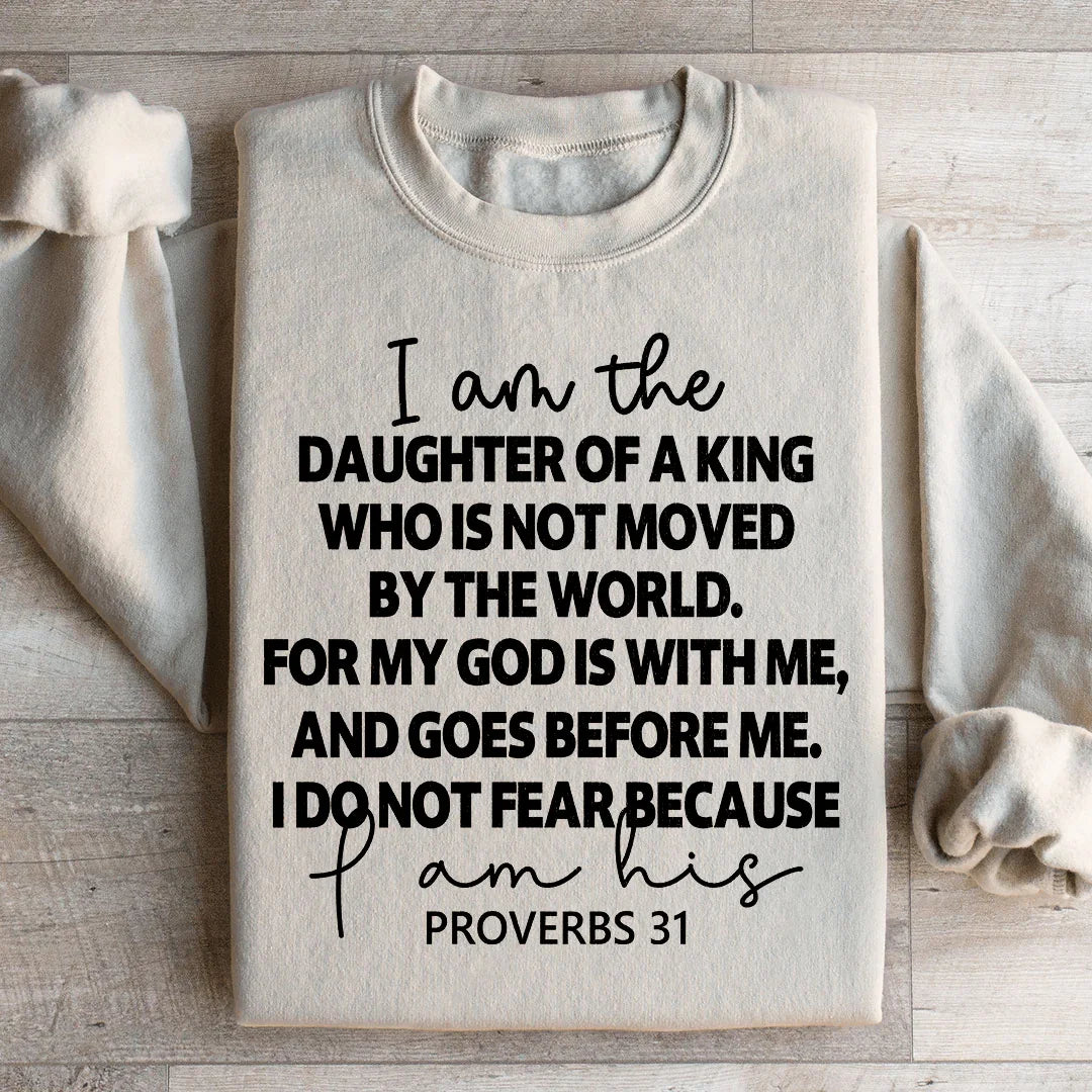 I Am The Daughter Of A King Sweatshirt Sand / S Peachy Sunday T-Shirt