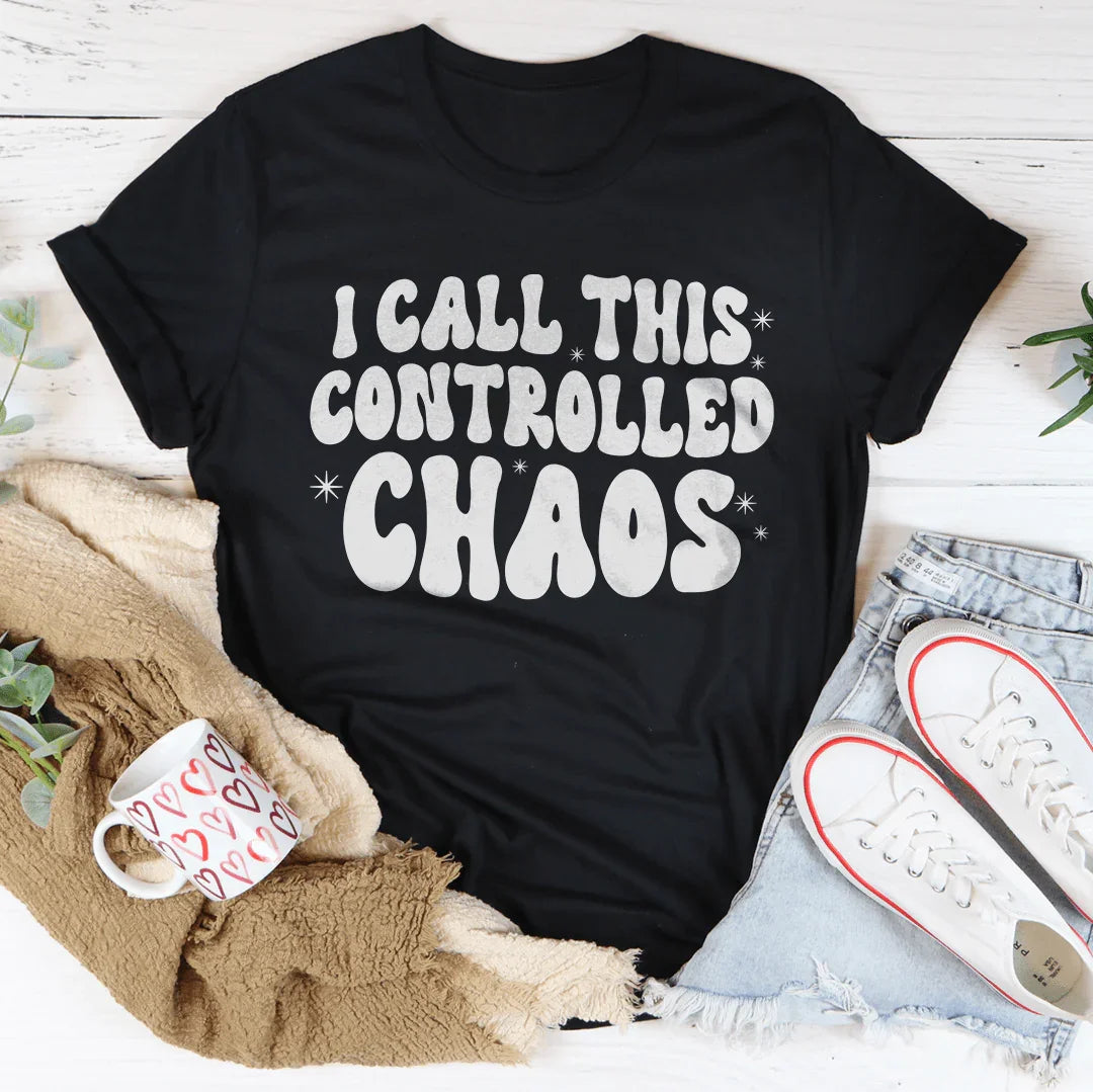 I Call This Controlled Chaos Tee Black Heather / S Peachy Sunday T-Shirt