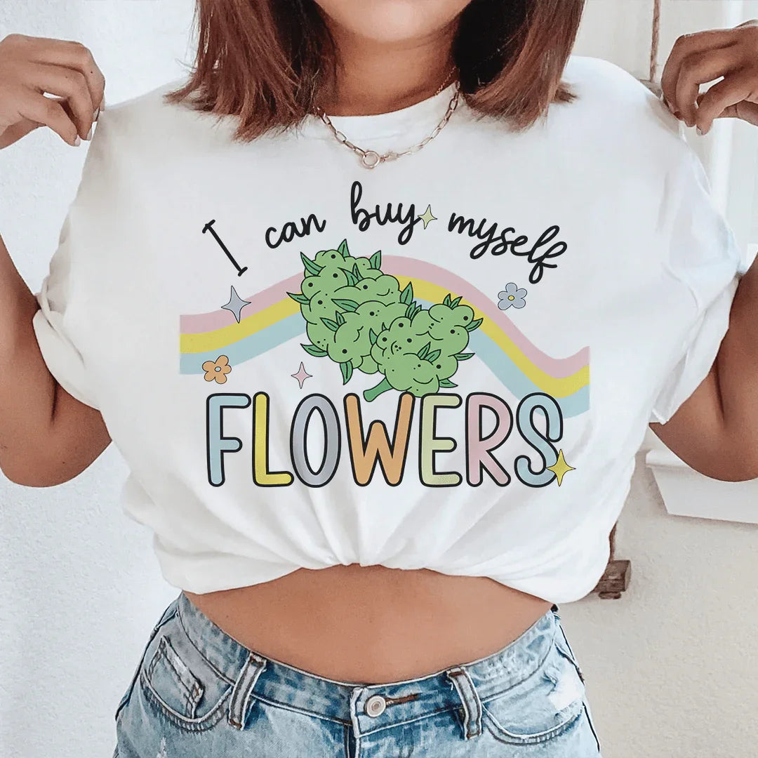 I Can Buy Myself Flowers Tee Ash / S Peachy Sunday T-Shirt