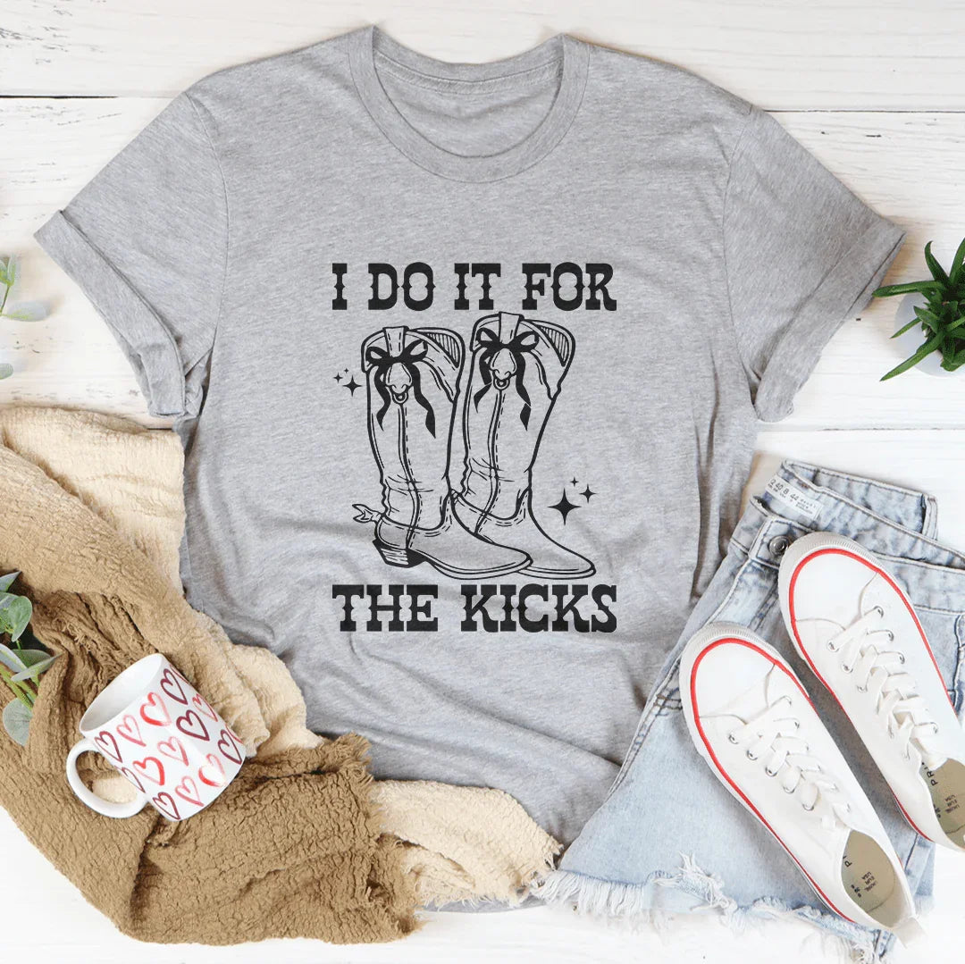 I Do It For The Kicks Tee Athletic Heather / S Peachy Sunday T-Shirt